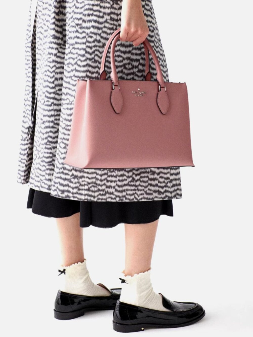 New Kate Spade Rae Medium Satchel Saffiano Dusk Rose